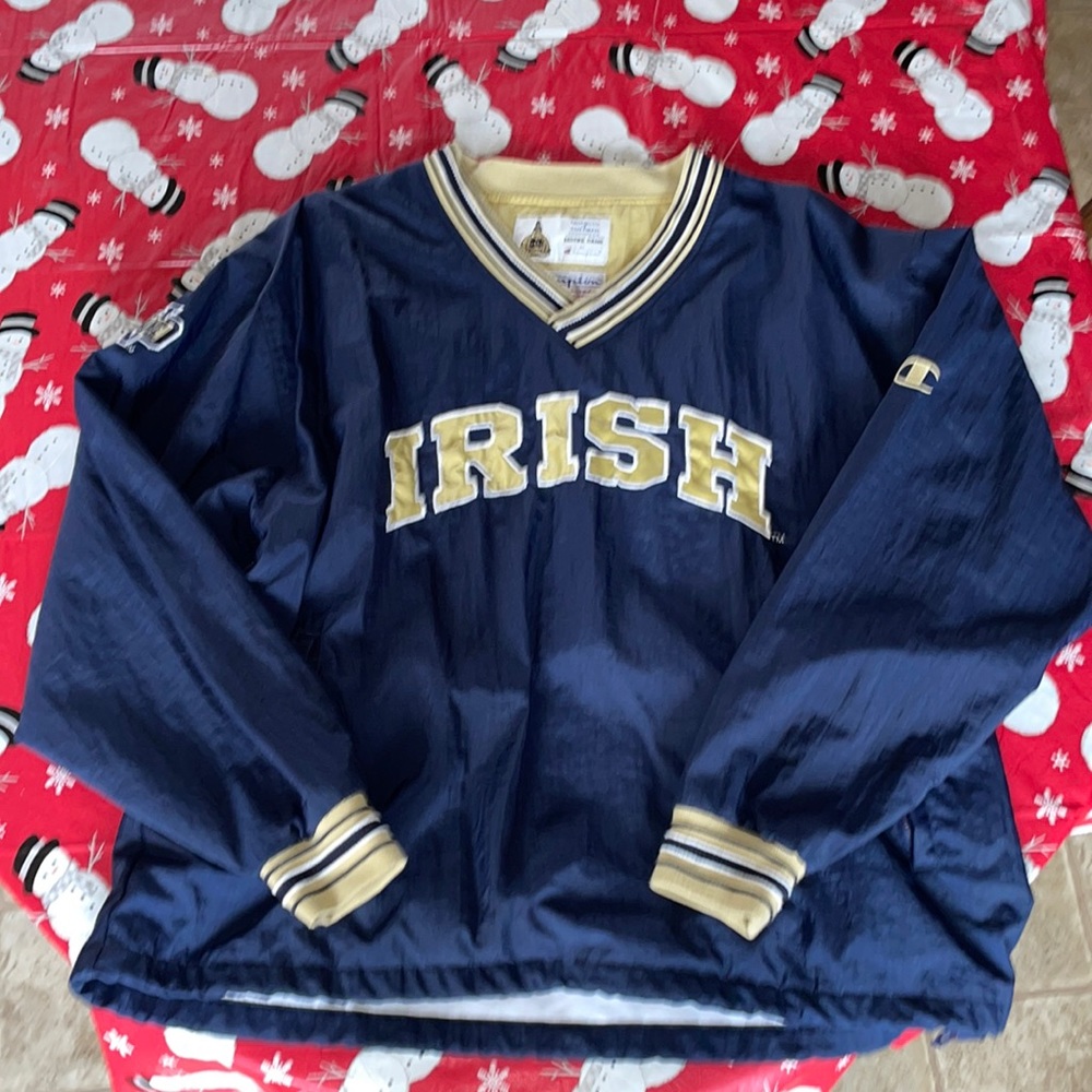 Vintage Notre Dame windbreaker crewneck